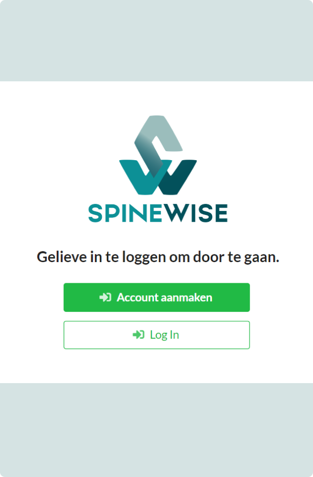 Login screen