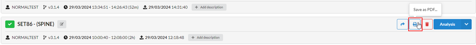 PDF Export Button